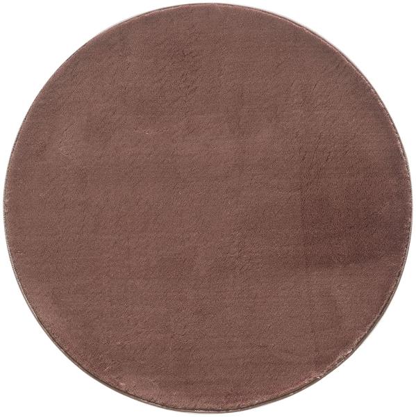 Waschbarer Teppich Camilla rund - 120 cm Durchmesser - Braun