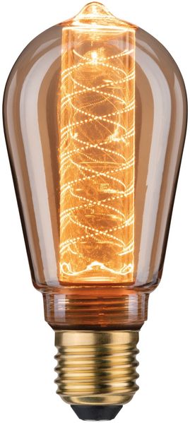 Inner Glow Edition LED Kolben Innenkolben Spiralmuster E27 230V 120lm 3,6W 1800K dimmbar Gold