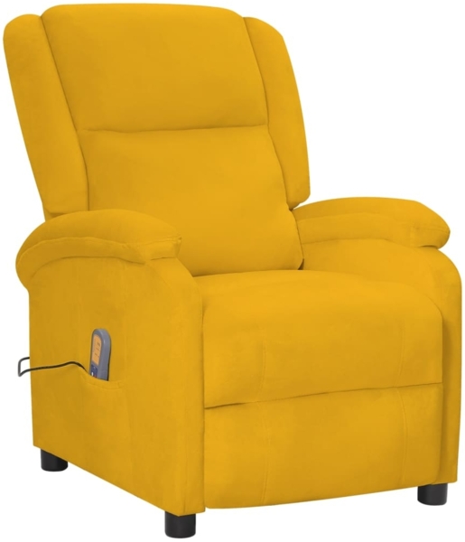 vidaXL Massagesessel Gelb Samt [342417]