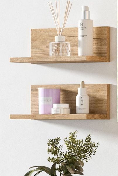 Badezimmer Regal Set Matteo in Eiche 32 cm