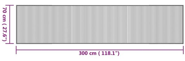 vidaXL Teppich Rechteckig Natur 70x300 cm Bambus 376877 Bild 8