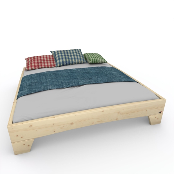 Holzbett (Fichte) "Rosi" 80 x 220 cm 38 cm ohne Kopfteil Massivholzbett Bett Bild 2