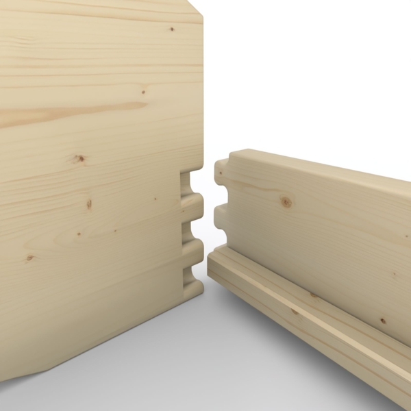 Holzbett (Fichte) "Rosi" 80 x 220 cm 38 cm ohne Kopfteil Massivholzbett Bett Bild 4