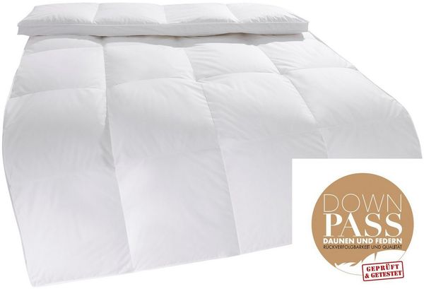 OTTO home Daunenbettdecke Chevillon Bettdecke 135x200 cm, 155x220 cm und weitere Größen, Füllung: 90% Daunen & 10% Federn, Bezug: 100% Baumwolle, Bettdecken, Sommer, Winter, Allergiker geeignet (Hausstauballergiker)