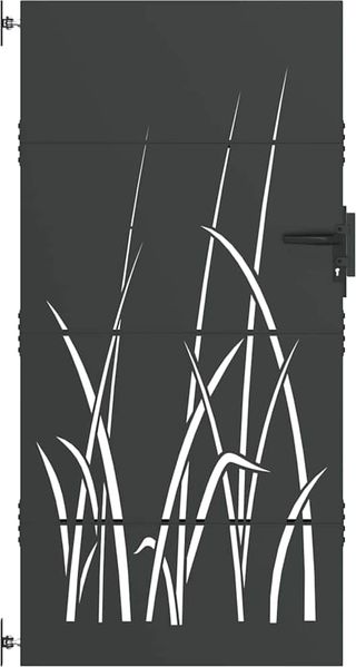 vidaXL Gartentor Schwarz 85 x 175 cm Pulverbeschichteter Stahl 42015867 Bild 2