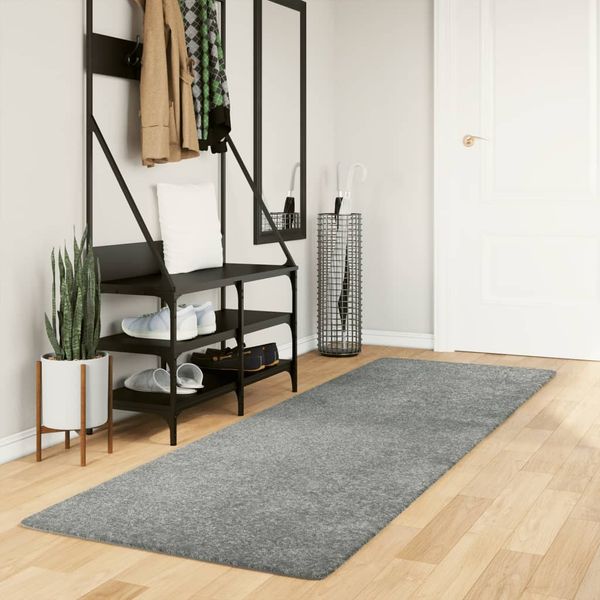 Teppich Wohnzimmer Schlafzimmer Shaggy Hochflor Modern Grün 80x250 cm