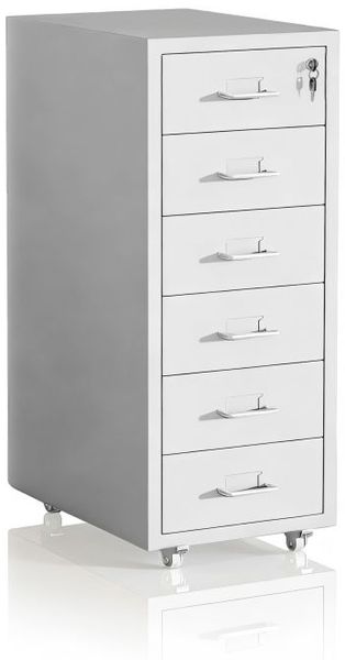 Relaxdays Abschließbarer Rollcontainer aus Metall