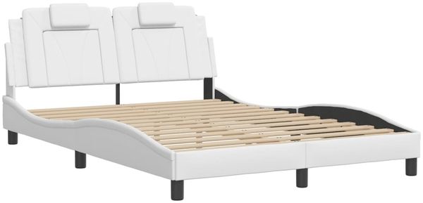vidaXL Bettgestell "Viana" mit LED ohne Matratze Weiß 120x200 cm 3214009 Bild 3