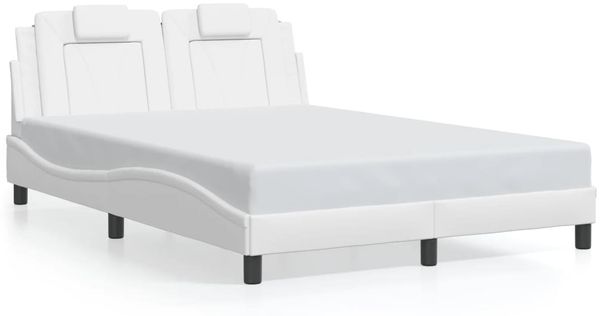 vidaXL Bettgestell "Viana" mit LED ohne Matratze Weiß 120x200 cm 3214009 Bild 5