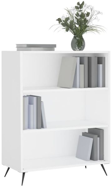 vidaXL Bücherregal Weiß 69,5x32,5x90 cm Holzwerkstoff 828332 Bild 3