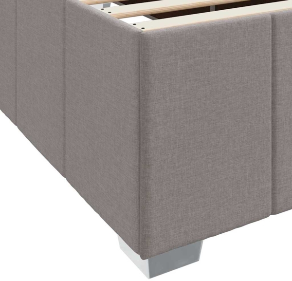 vidaXL Bettrahmen mit Matratze Taupe 80 x 200 cm Stoff 3398248 Bild 8