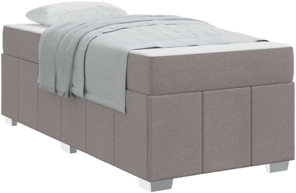 vidaXL Bettrahmen mit Matratze Taupe 80 x 200 cm Stoff 3398248