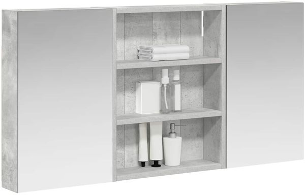 vidaXL Badezimmerschrank-Set 3 pcs 100 x 10,5 x 50 cm Holzwerkstoff 3403683 Bild 3