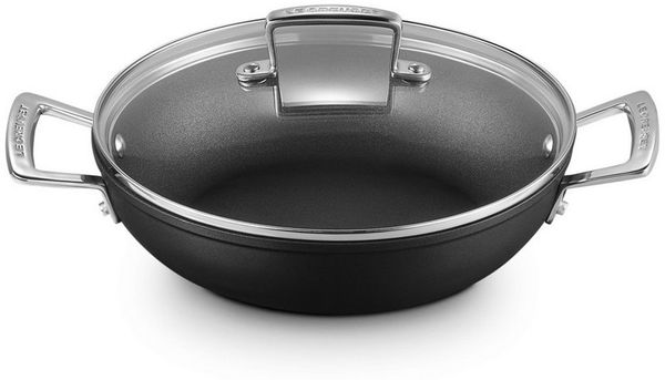 Le Creuset Aluminium-Antihaft Profipfanne mit Deckel, 28,0 cm