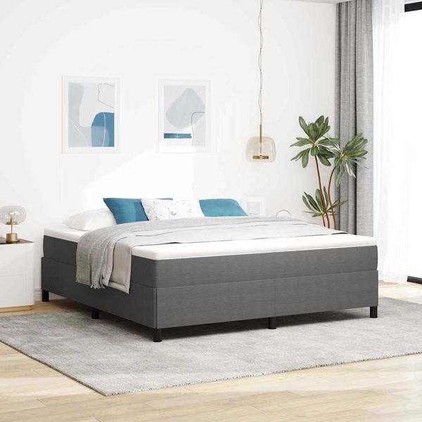 vidaXL Boxspringbett Hellgrau 180 x 200 cm Cordstoff 42006982