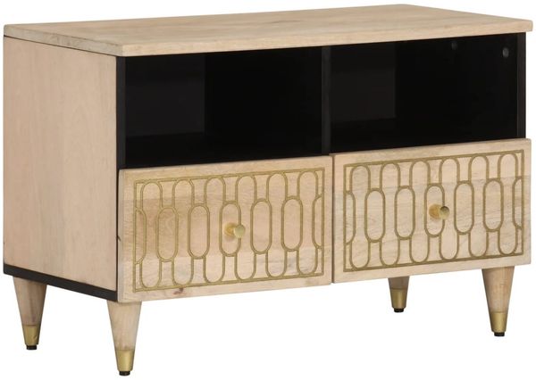 vidaXL TV-Schrank 70x33x46 cm Massivholz Mango 358249