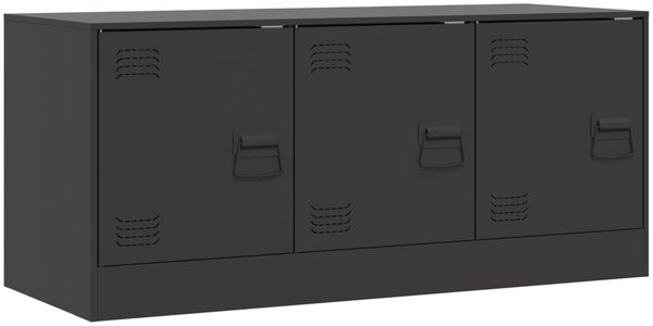 TV-Schrank Lowboard TV Schwarz 99x39x44 cm Stahl d5650e