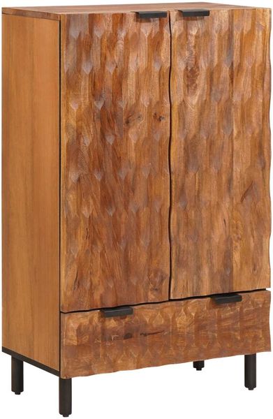 vidaXL Highboard mit Tür Akazienbraune Oberfläche 60 x 33 x 100 cm 4017930