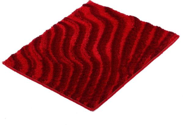 Kleine Wolke Badematte Terrace, Höhe 23 mm, rutschhemmend beschichtet, fußbodenheizungsgeeignet, Polyacryl, rechteckig, Badteppich, modernes Wellen Design, Hoch-Tief Effekt