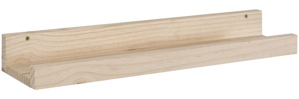 Calicosy Wandregal aus massiver Kiefer - L60 x H7 cm - Helles Holz