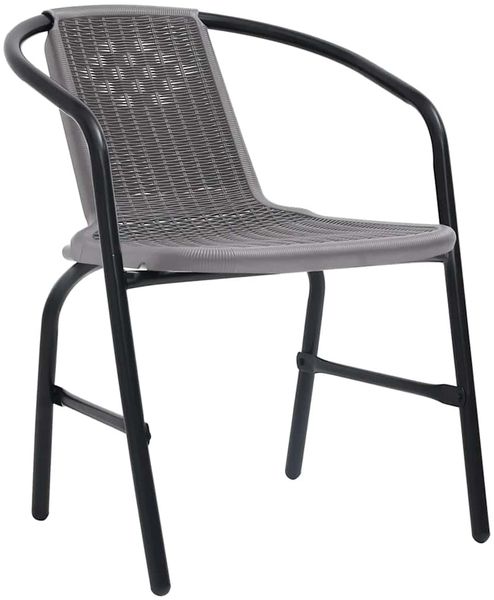 Gartenstühle, Terrassenstühle 2 Stk. Kunststoff Rattan-Optik und Stahl 110 kg