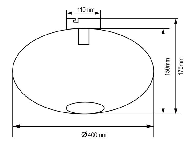 LED Deckenleuchte Gitter Lampenschirm Metall in Schwarz, Ø 40cm Bild 10