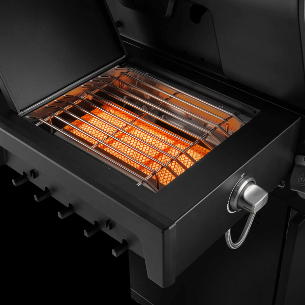 BURNHARD® Infrarot-Keramikbrenner Seitenbrenner, 1-Brenner, 3,5 kW, 900°C Hochtemperaturbrenner, Quick-Release, flexibel montierbar, Edelstahl, Deckel als Arbeitsfläche – FRED Series 4 - Multi-Color - #946777