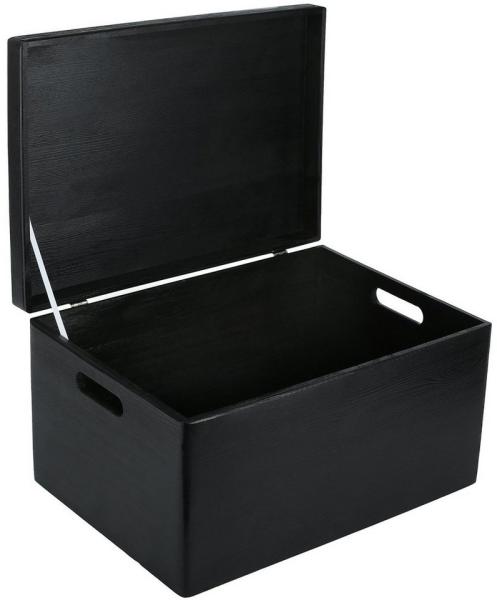 Creative Deco Holzkiste mit Deckel XXL groß 40x30x24 cm Erinnerungsbox Baby Holzbox, mit Griffen, Scharnieren