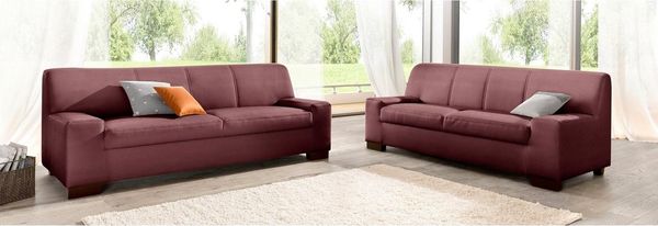 DOMO collection Polstergarnitur Norma kubisch und zeitlos, (Set, 2-tlg), bestehend aus je einem 2- und 3-Sitzer