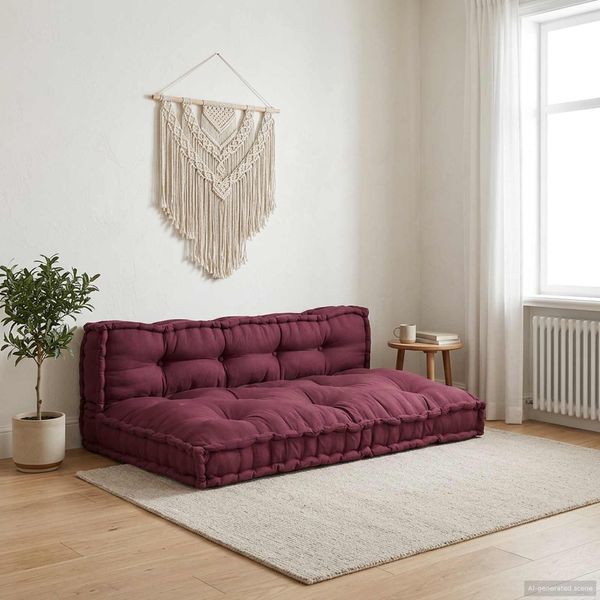 vidaXL Pallet Sofa Kissen 2 pcs Kastanienbraun 120 x 80 x 38 cm Stoff 4019087