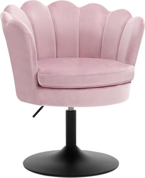 Woltu Polsterstuhl (1 St), Schminktisch Stuhl mit Lehne, Blumenform, 360° drehbar