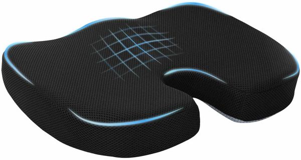 vidaXL Sitzkissen Einfarbig Schwarz 47 x 36,5 x 8 cm Viscoschaum 42012685