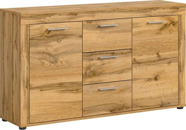 INOSIGN Sideboard Aosta, Breite 125 cm, in verschiedenen Farbausführungen, mit 2 Türen und 3 Schubkästen, Wohnzimmer, Kommode, Schrank