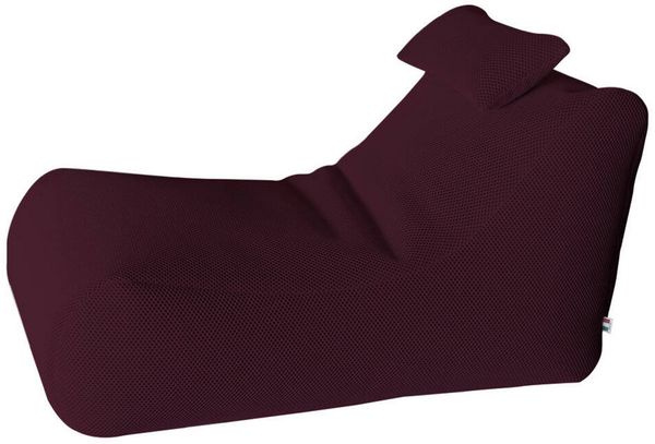 Dmora Pouf Міhck, Mehrzwecksessel, Sitzsack, Hockerhocker, Made in Italy, 70x120 h65 cm, Bordeaux