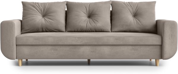 AX LIVING Cheriton Schlafsofa Modern 222cm breit in Braun mit Schlaffunktion
