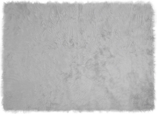 vidaXL Kunstschaffell Teppich Tafalla Grau 160 x 230 cm Polyester 42021528