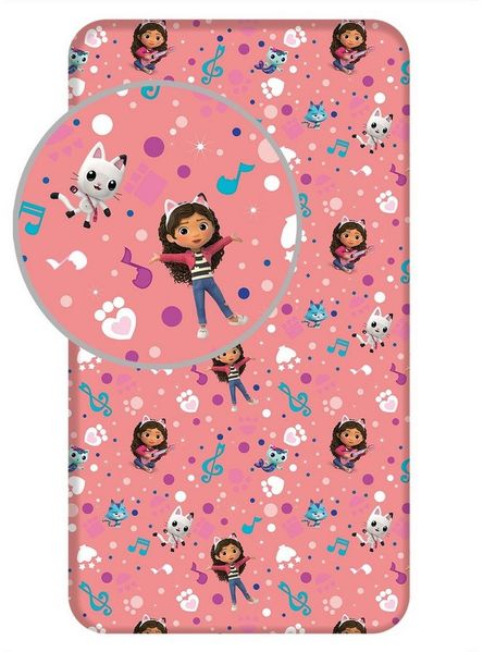 Gabby's Dollhouse Spannbettlaken Kuschelige Bettwäsche Polyester, 90x200 + 25 cm