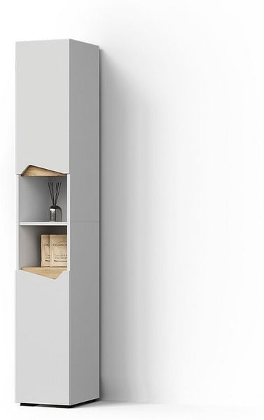 Livinity® Hochschrank Timavo, Weiß/Artisan-Eiche, 30x180 cm mit Türen, und offenen F. (1-St)