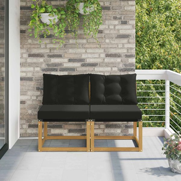 vidaXL 2 Stück Outdoor Mittelsofa 901611