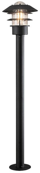 LED Wegeleuchte Außenlaterne aus Aluminium Schwarz, Höhe 98cm Bild 2