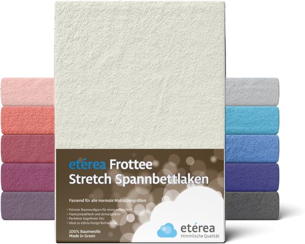 etérea Frottee Spannbettlaken 200x200 - 200x220 cm Natur
