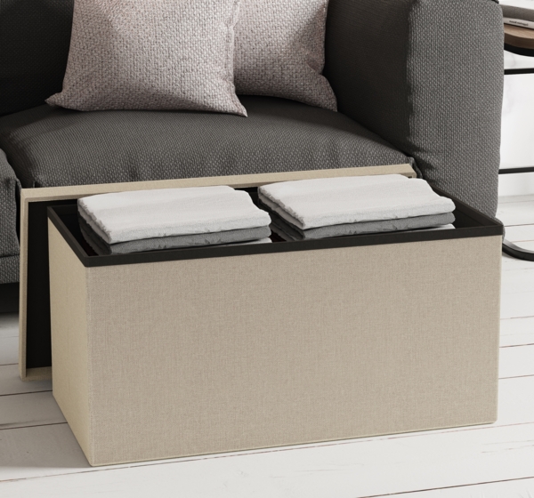 VCM Sitzbank Boxas 921044 Creme H. 38 x B. 76 x T. 38 cm Bild 4