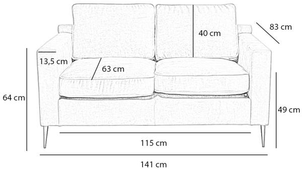Bronx71 Samt Sofa 2-Sitzer Florida anthrazit Bild 8