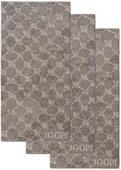 JOOP! Handtuch Classic / Infinity Kollektion, 3er Pack - Walkfrottier Braun Cornflower 50x100cm