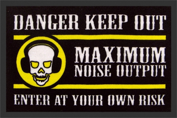 Rockbites - Fußmatte Türmatte "Danger Keep Out" Schwarz Nr. 66 (100685)*