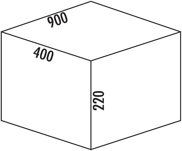 Abfallsorter Cox Box 220/900-3 mit 3-fach Trennung für 90 cm Schrankbreite, 44,5 (3x13 + 1x5,5) Liter / Abfalleimer / Mülleimer Bild 2