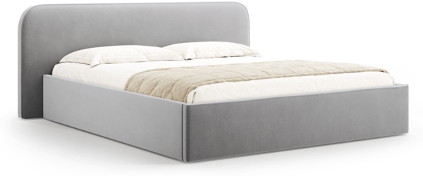Micadoni Bett Elizabeth Samt Hellgrau 140x200
