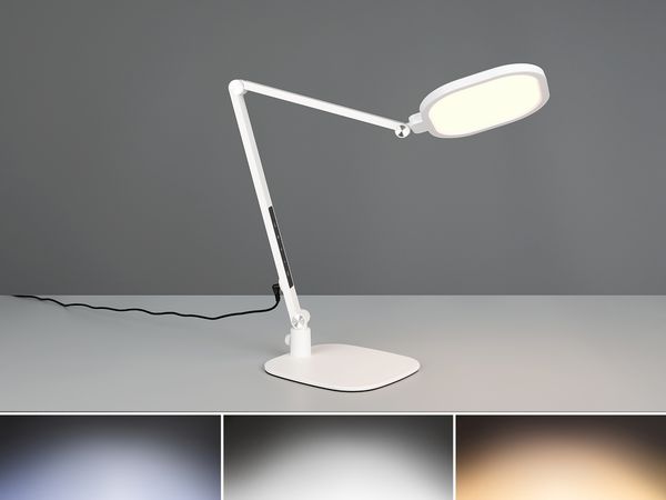Schreibtischlampe SERVO LED dimmbar klemmbar 3 Lichtfarben inkl. Tageslicht 58cm