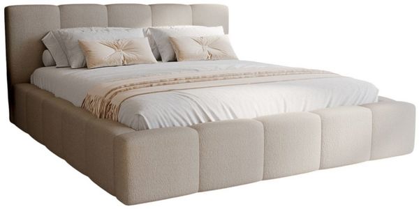 Compleo Polsterbett Wolkenbett modern und elegant, Designerbett LARAS (TOPSELLER Stauraumbett MADE IN EU), mit Bettkasten und Lattenrost