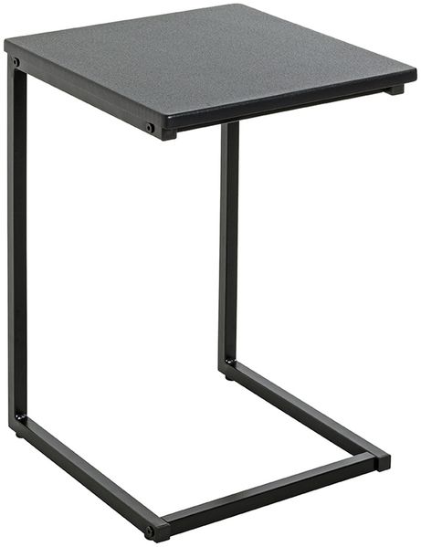 Beistelltisch >52593< in schwarz, MDF, Metall - 33x60x35cm (BxHxT)